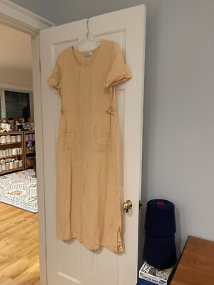 smocked linen midi dress Sophie Smocked Linen Midi Dress main image 1