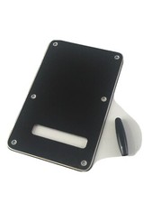 1 Aged Relic Genuine Fender Back Plate Tremolo Cover Black Strat USA Guitar Tip