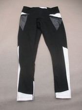 ZELLA Size M Womens Black High Rise Stretch Pull On Athletic Crop Leggings 545