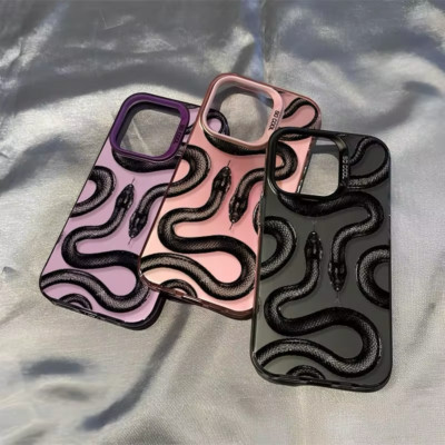 Handyhülle Black Snake für Apple iPhone 13, 12, 14, 15 Pro, 16 Pro Max Plus