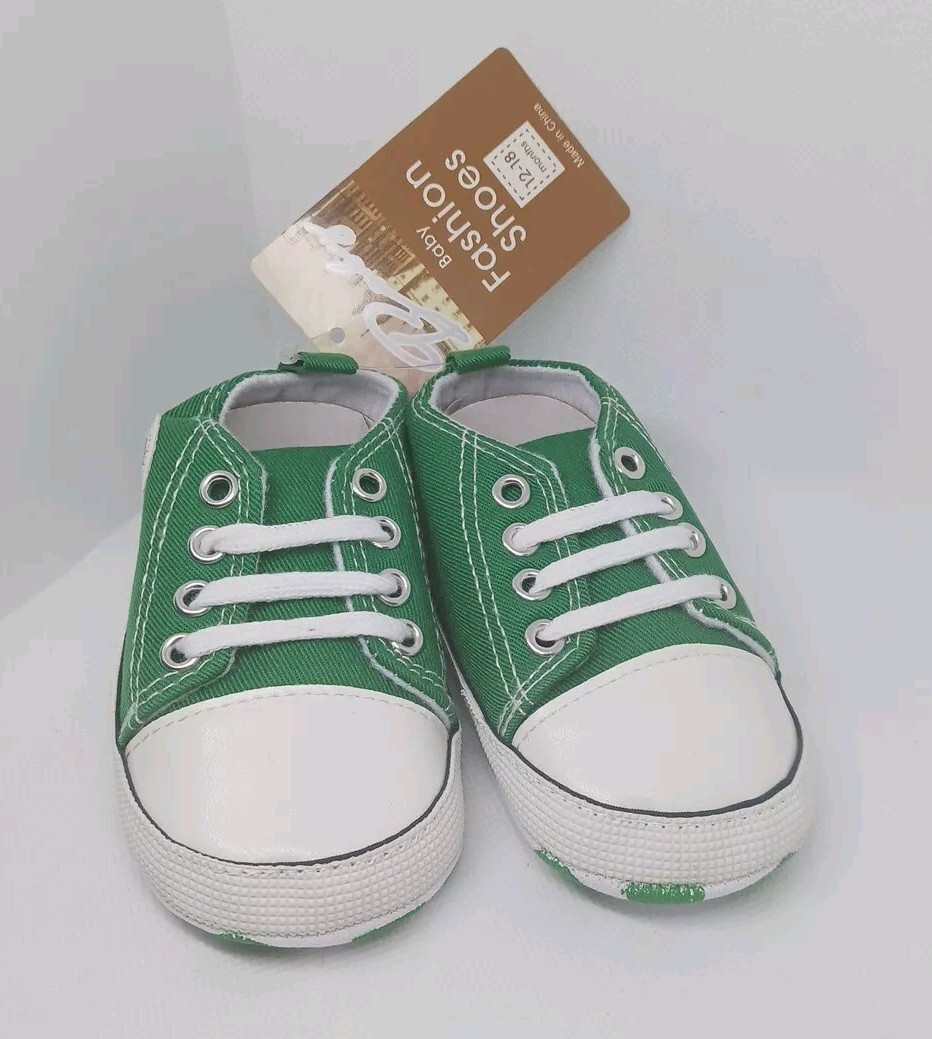 First Walkers Baby Toddler Anti Slip Soft Sole 12-18month New Green