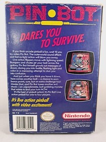 Pin Bot Game (Nintendo NES System 1990) Original CIB Complete w Manual Very Good