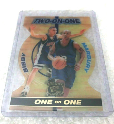 1998 Press Pass Double Threat Two-On-One - Mike Bibby/Stephon Marbury  -  #TO8