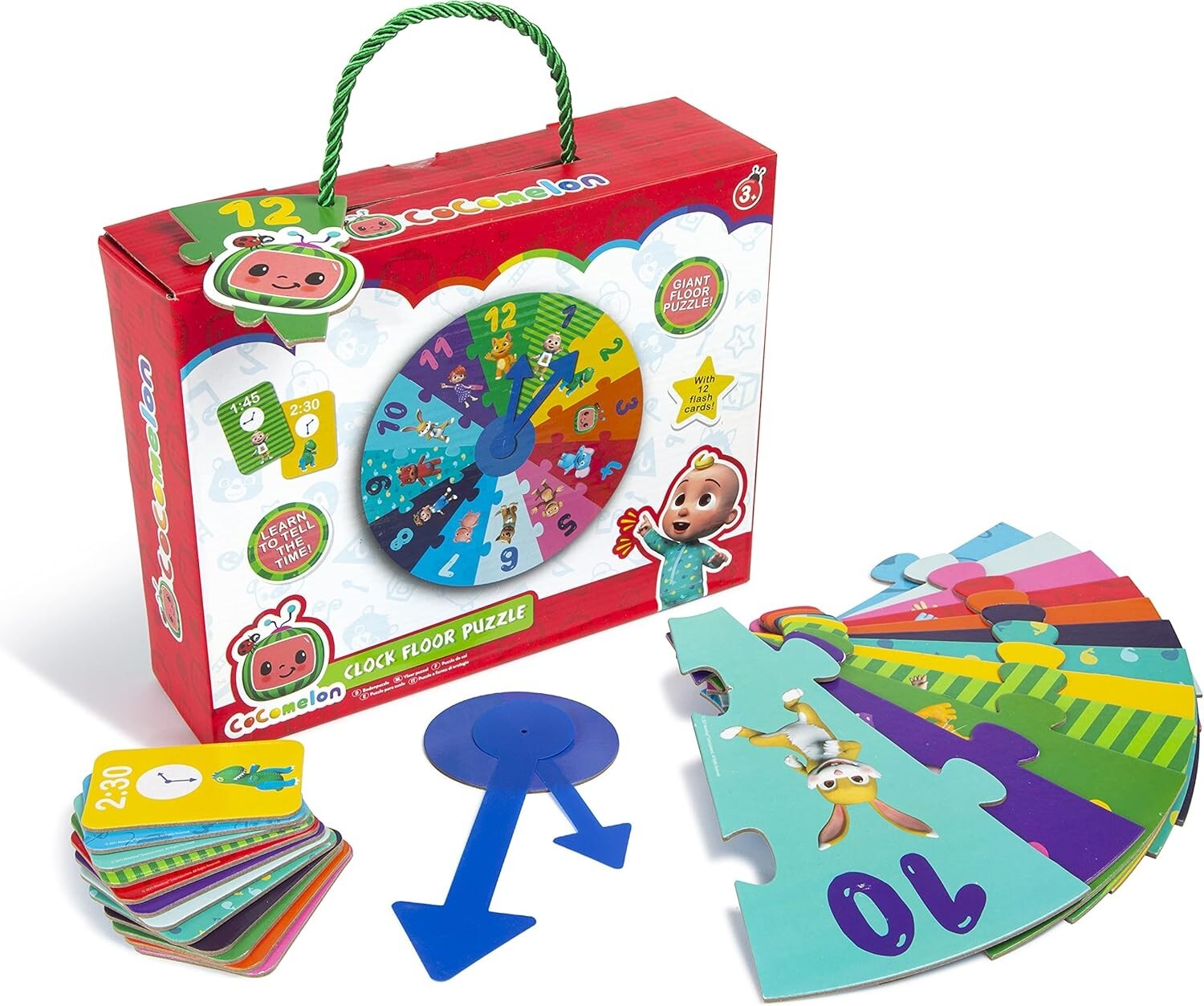 CHILDRENS KIDS LEARNING TOY COCOMELON MY FIRST CLOCK FLOOR PUZZLE AGE 3+