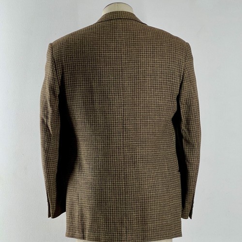 Ermenegildo Zegna Men Made In Italy Blazer Brown Wool Linen Coat Jacket Size 40R - Picture 2 of 10