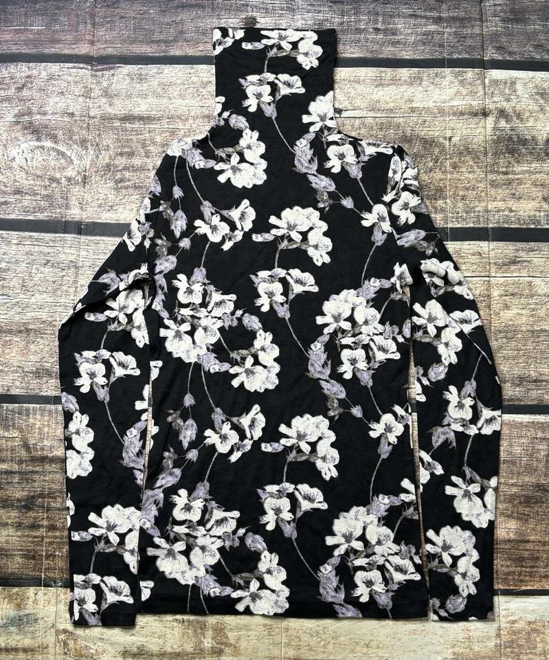 Top Club Monaco Julie cuello alto para mujer pequeño pequeño mezcla de lana floral Foto 4 de 4