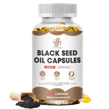 Black Seed Oil Capsules 200mg 120 Softgels - Cold Pressed Black Cumin Seed Oil