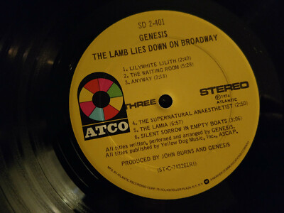 GENESIS 2LP THE LAMB LIES DOWN ON BROADWAY 1974 ATLANTIC ATCO SD2