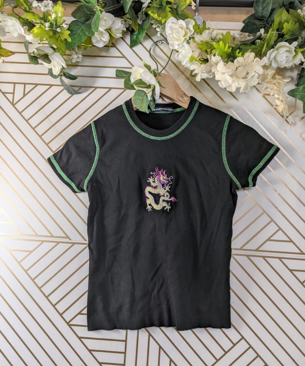 BRANDY MELVILLE Women's Graphic Tee Dragon Short Sleeve Size XS/S