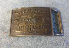 Vintage Levi Strauss Belt Buckle Made In USA