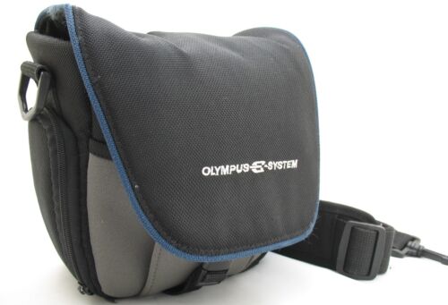 VINTAGE OLYMPUS E SYSTEM BLACK BAG/CASE FOR BRIDGE CAMERA/SLR 16CM X 8CM X 16CM