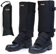 Snake Gaiters  Bag for Hiking, Hunting, Landscaping - Lower Leg Gaiters - Black