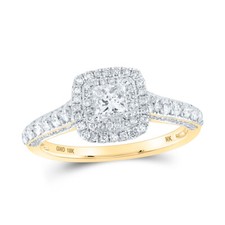 1CTW-DIA NK 1/3CT-CPR DOUBLE HALO ENGAGEMENT RING