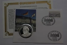 🧭 🇩🇪 GERMANY MEDAL 1994 Roman Herzog - Bellevue Castle - Silver Plated PROOF 