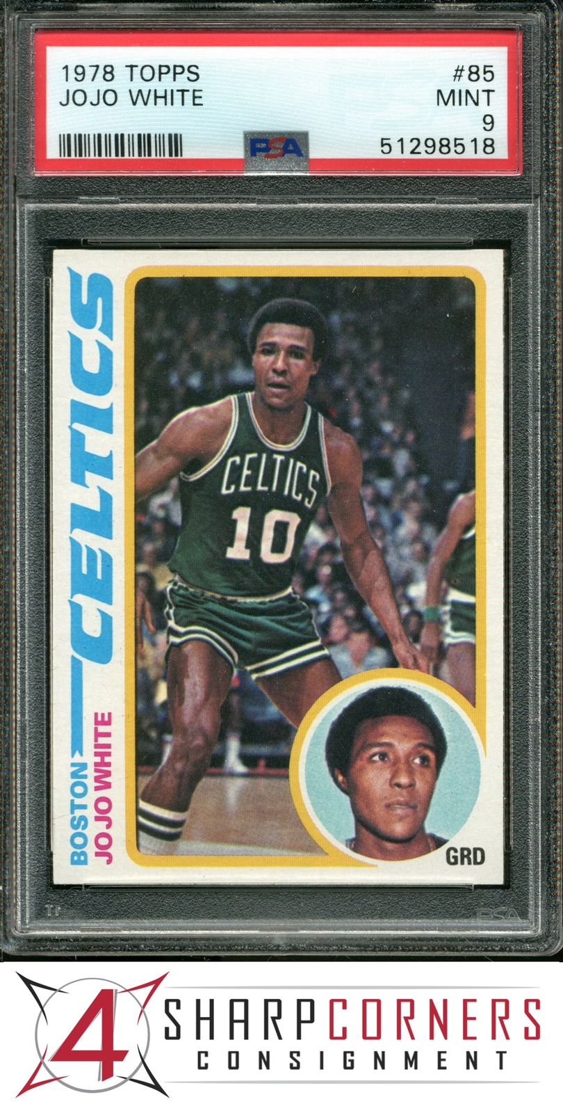 1978 TOPPS #85 JOJO WHITE CELTICS HOF PSA 9