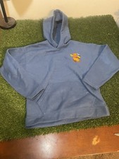 Vintage 90s Disney Winnie the Pooh Hoodie Embroidered Character Blue Womens M