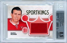 2010 SPORTKINGS NATIONAL #SK8 - GOLD 1/1 MAURICE RICHARD JERSEY RELIC! - BGS 8.5