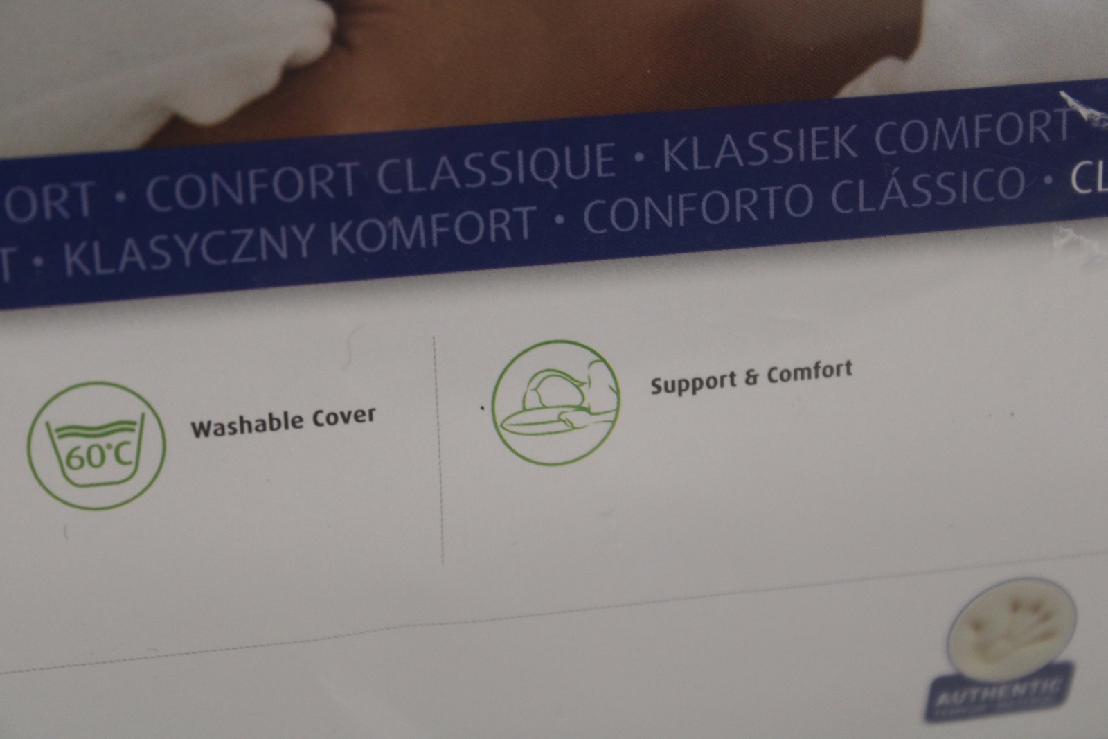 TEMPUR Comfort Pillow Cloud Soft White Classic 74cm x 50cm AntiAllergy