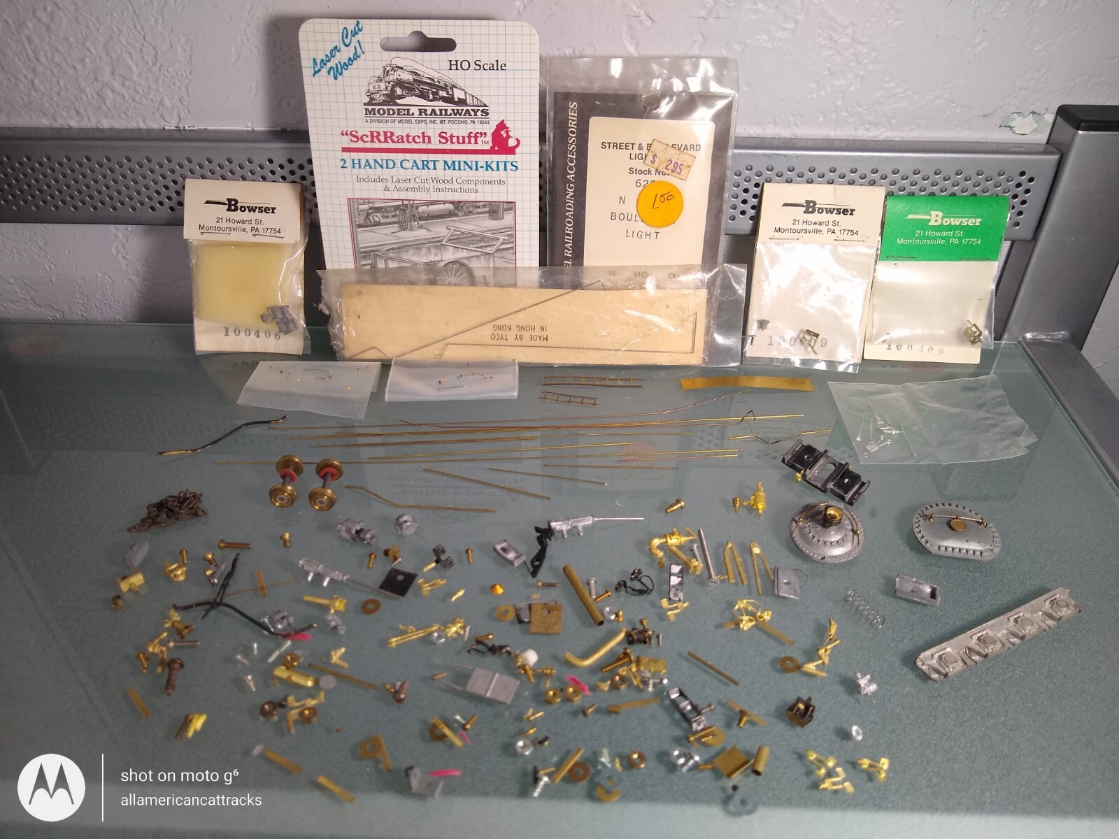 HOSCALE DETAIL PARTS, BRASS, CAST, RAILINGS, BOWSER BELLS