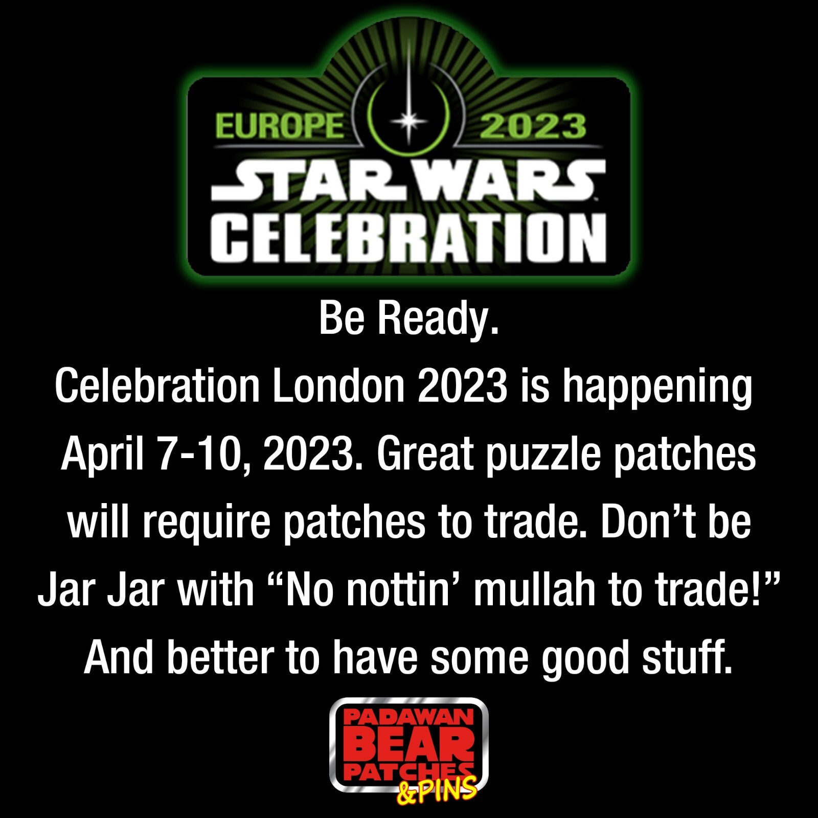 Star Wars Celebration Europe London 2023 Puzzle Patch Trading 20piece