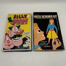 Vintage Colorforms Silly Heads  Dress Designer Kit Incomplete 
