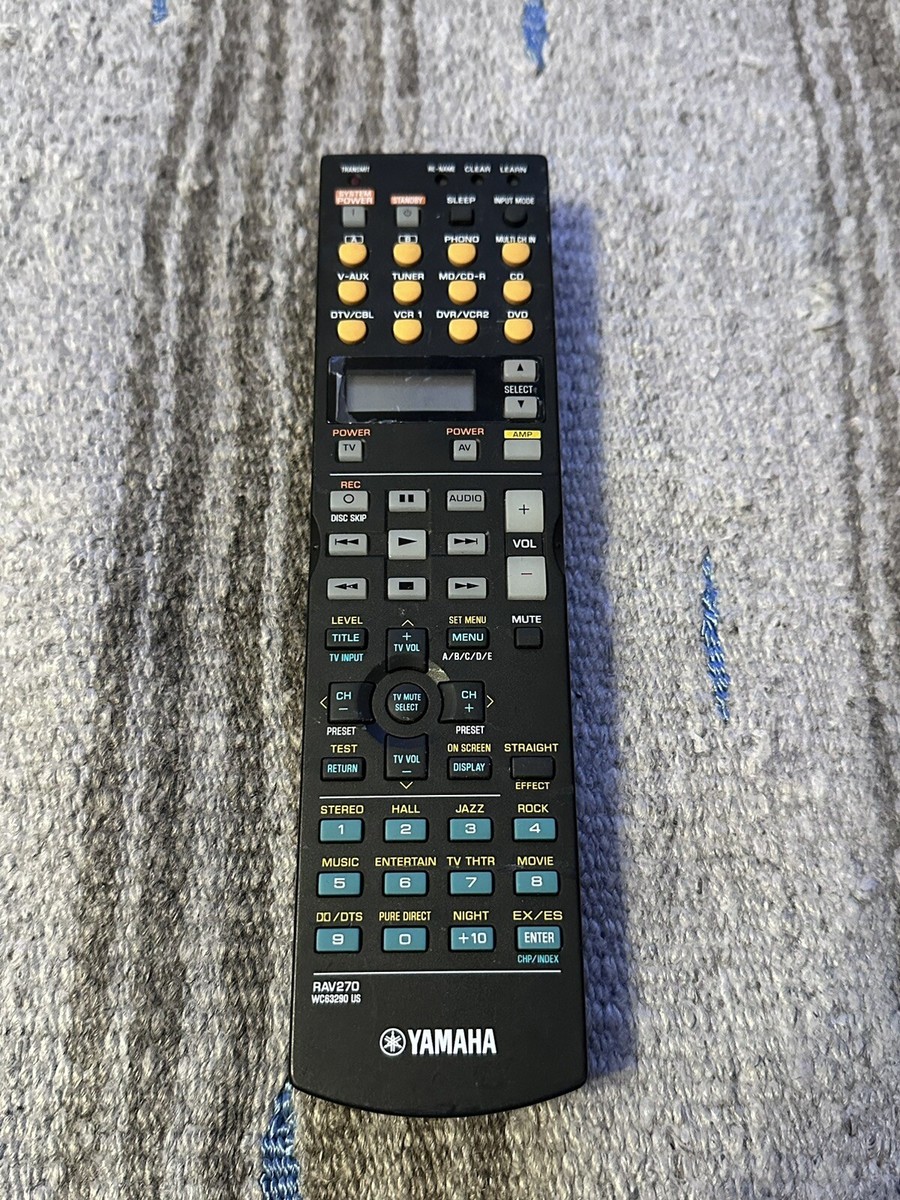 YAMAHA RAV270 WC63290 US リモコン(2710) Yamaha OEM RAV270 WC63290 US Original Remote Control cleaned