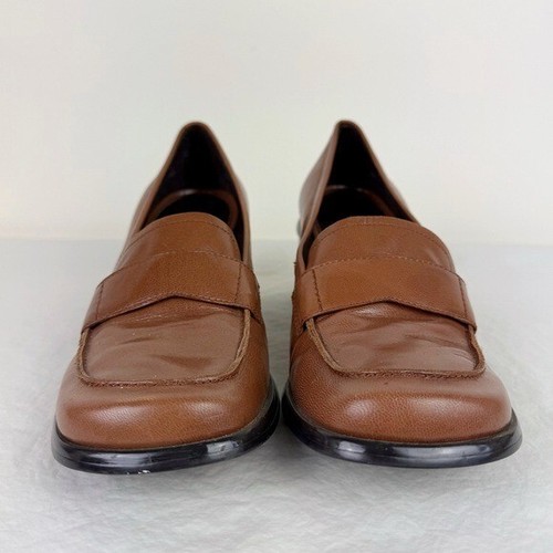 Nine West Cloud 9 Vintage Brown Heeled Loafers - Picture 2 of 9