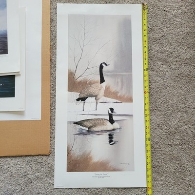 Terry Palm ''Sensing The Season'' 1991 Geese Intl Print Of The Year. Numbered