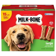 Milk-Bone Original Flavor, Large Crunchy Dog Treat Biscuits, 15 lbs.