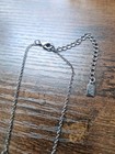 Anne Klein AK Victorian Style Black Rhinestone Silver Chain Y Tear Drop Necklace — photo 4