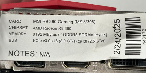AMD MSI R9 390 GAMING VIDEO CARD 8GB RAM GDDR5 (mcH26) - Picture 5 of 6
