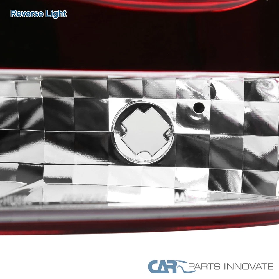 Fits 05-15 Armada Red/Clear LED Tail Lights Rear Brake Reverse Lamps Pair - Image 4 of 4