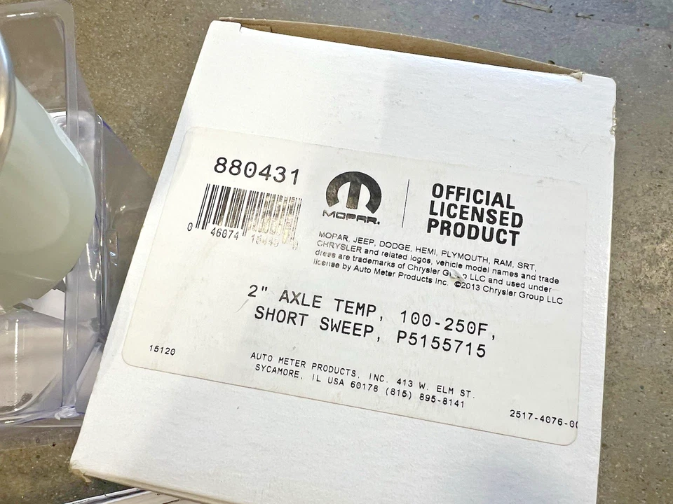 Auto Meter 880431 Officially Licensed Jeep Axle Temperature Gauge 2-1/16 Electri - Image 3 of 3