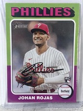 2024 Topps Heritage Johan Rojas #171 Phillies Rookie Baseball Card