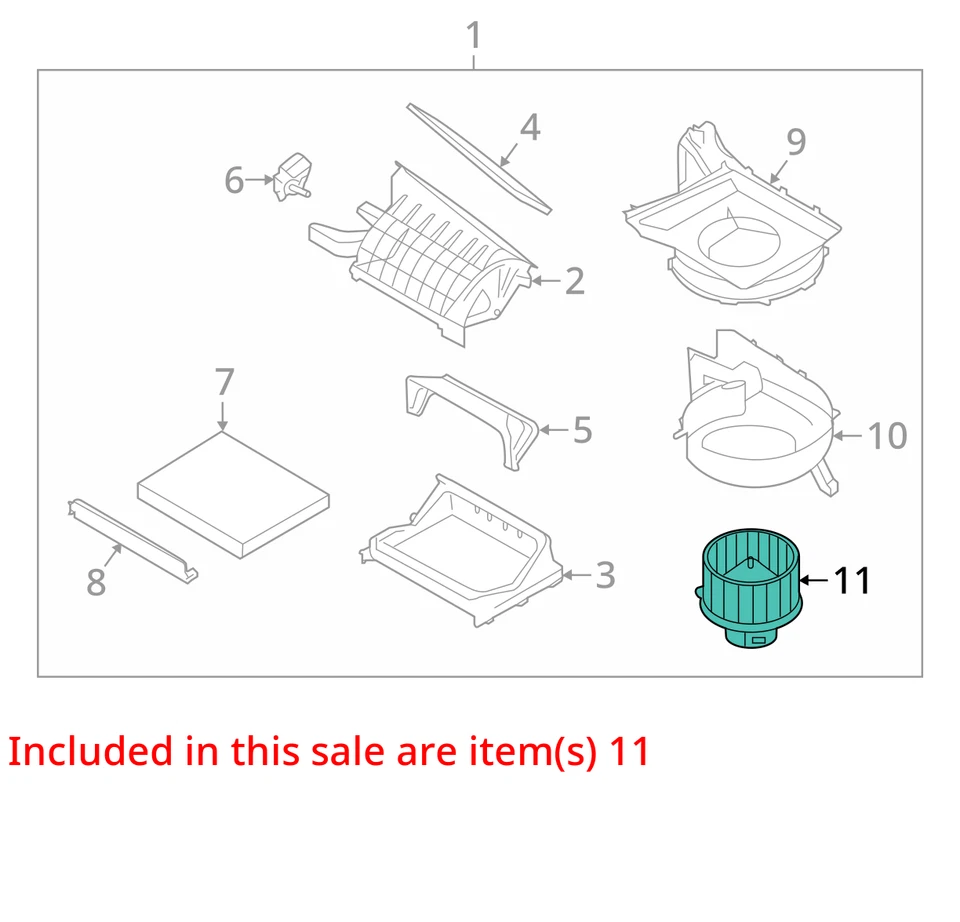 2021 Kia Forte Heater AC Blower Motor OEM 44K Miles - LKQ382522755 - Image 4 of 4