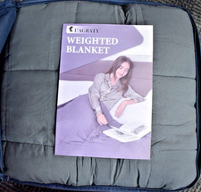 L’AGRATY Weighted Blanket Dark Grey 48” x 72” Cooling Breathable 15 Lbs. NEW