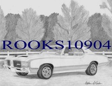 1972 Hurst Oldsmobile Cutlass MUSCLE CAR ART PRINT