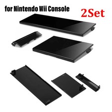 2Set black Replacement Door Slot Cover Lid Set for Nintendo Wii Console System