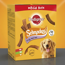 110 Pedigree Schmackos Lamb and Poultry Flavours Dog Treats Mega Box 790g Dog Ch 10.87 per kilo