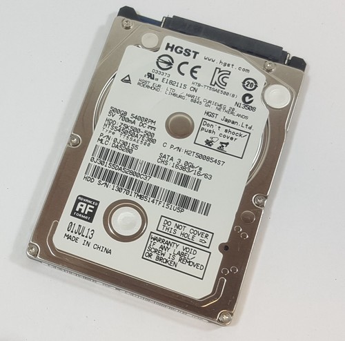 500GB Hitachi HTS545050A7E380 SATA 2,5" Notebook Festplatte HDD Slim 7mm