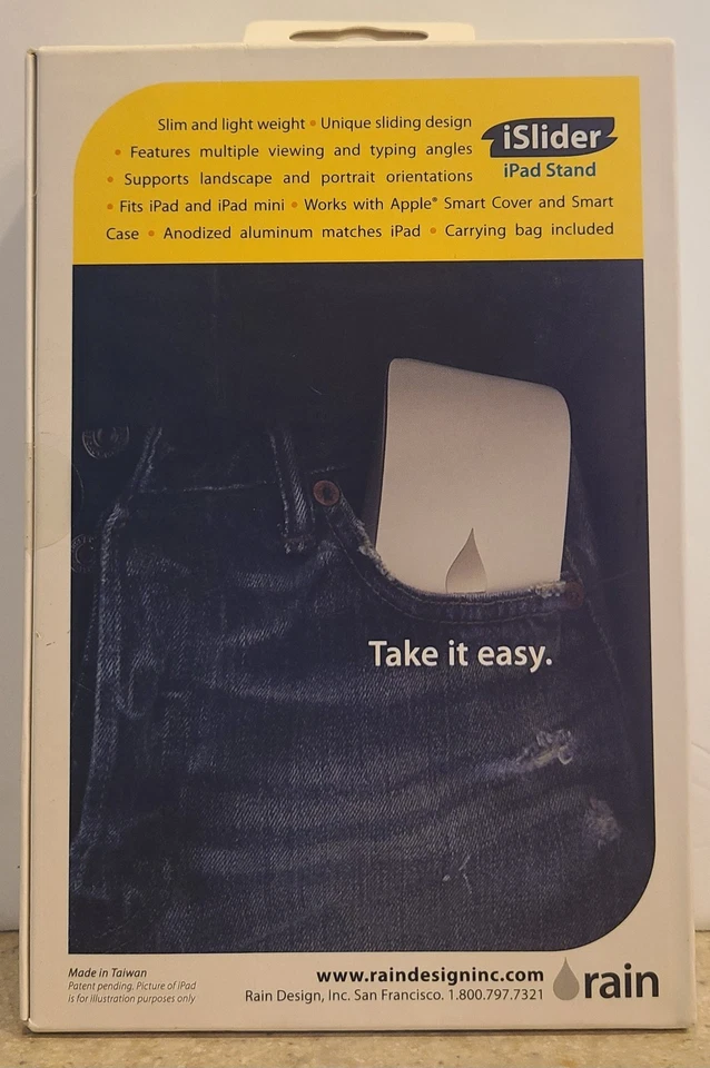 Rain iSlider Soporte Ajustable Portátil para iPad/iPad Air/iPad Mini/iPhone, ROSA Foto 3 de 3