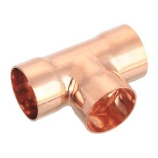 1 Pcs 1.5 Inch Tee Copper Fittings with Sweat Solder, 88.5x63mm