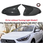 ABS Carbon Fiber Rearview Mirror Cover Cap For Hyundai Solaris Accent 2017-2022