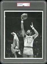 Wilt Chamberlain 1969 w/ Wes Unseld Lakers NBA HOF Type 1 Original Photo PSA/DNA