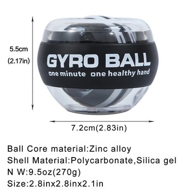 Wrist Gyro Ball, Self- Starting Hand Trainer, Forearm Strength Training Device,