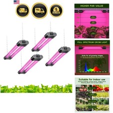 16inch 4 Pack LED Grow Lights - Linkable Grow Lights for Indoor Plants, Full ...