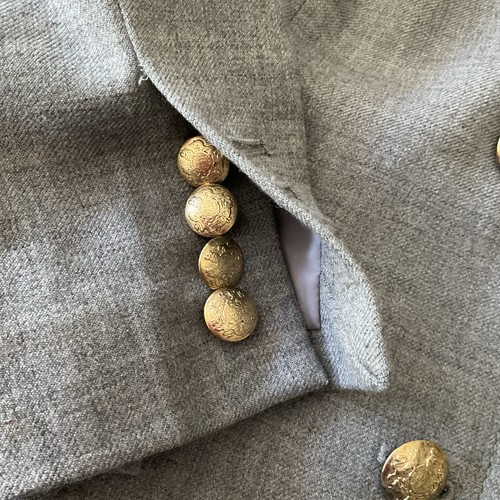 J. Crew Women’s Size 4 Schoolboy Blazer Gray Wool Surgeon Cuff Gold Buttons - Picture 4 of 11
