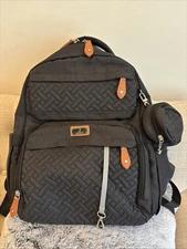 BabbleRoo Toddler Diaper Bag Backpack Color Black NWOT