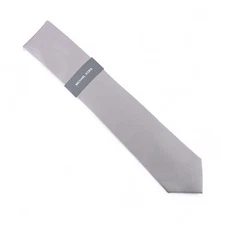 Michael Kors Men's Dorset Mini-Pattern Tie Necktie Classic 3" Silk Blend Silver