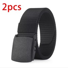 Unisex Nylon Adjustable Belt Tactical Waistband Canvas Plastic Buckle Belt Gift